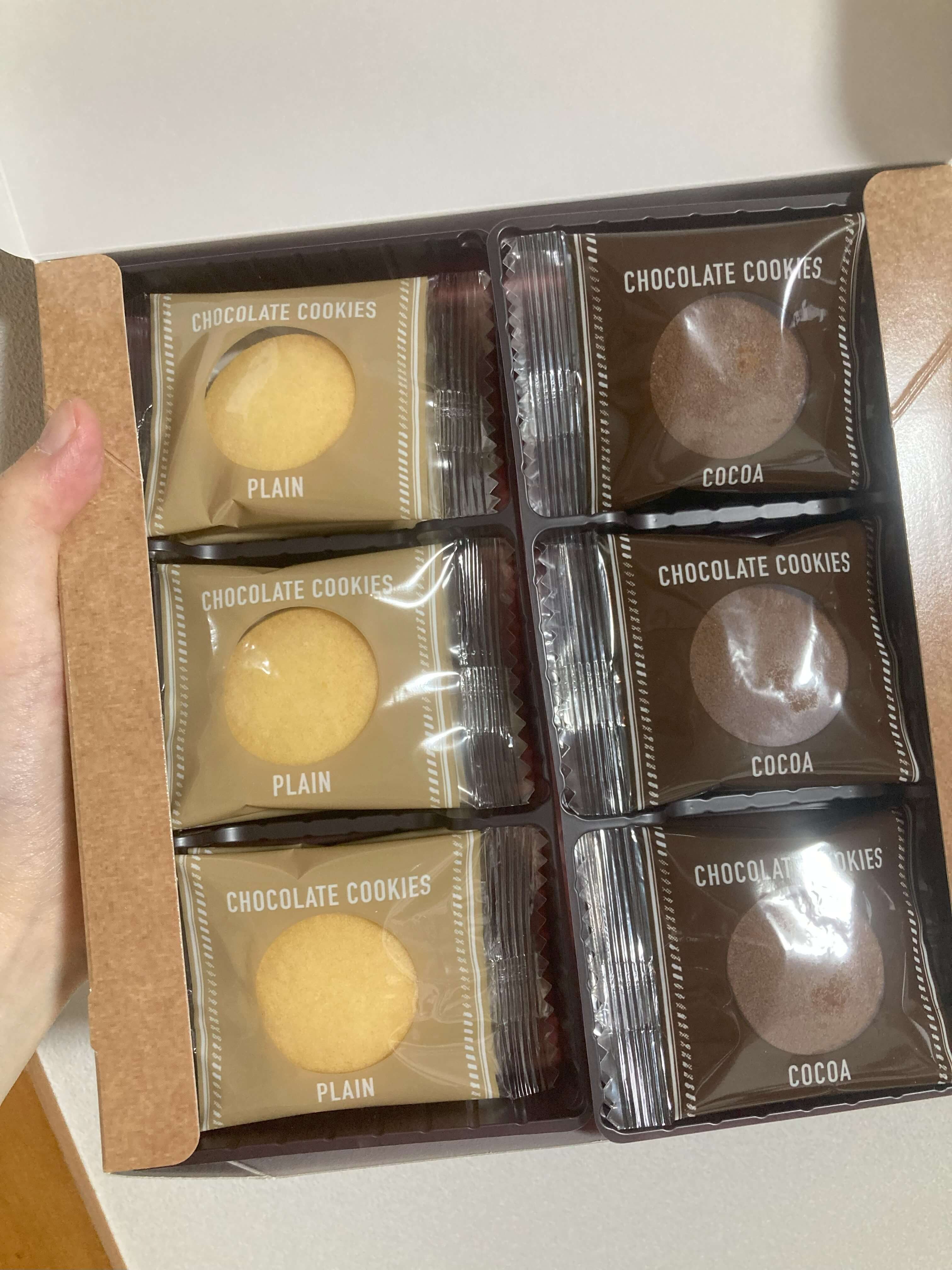 ロイズ-チョコレートクッキーの箱の側面写真